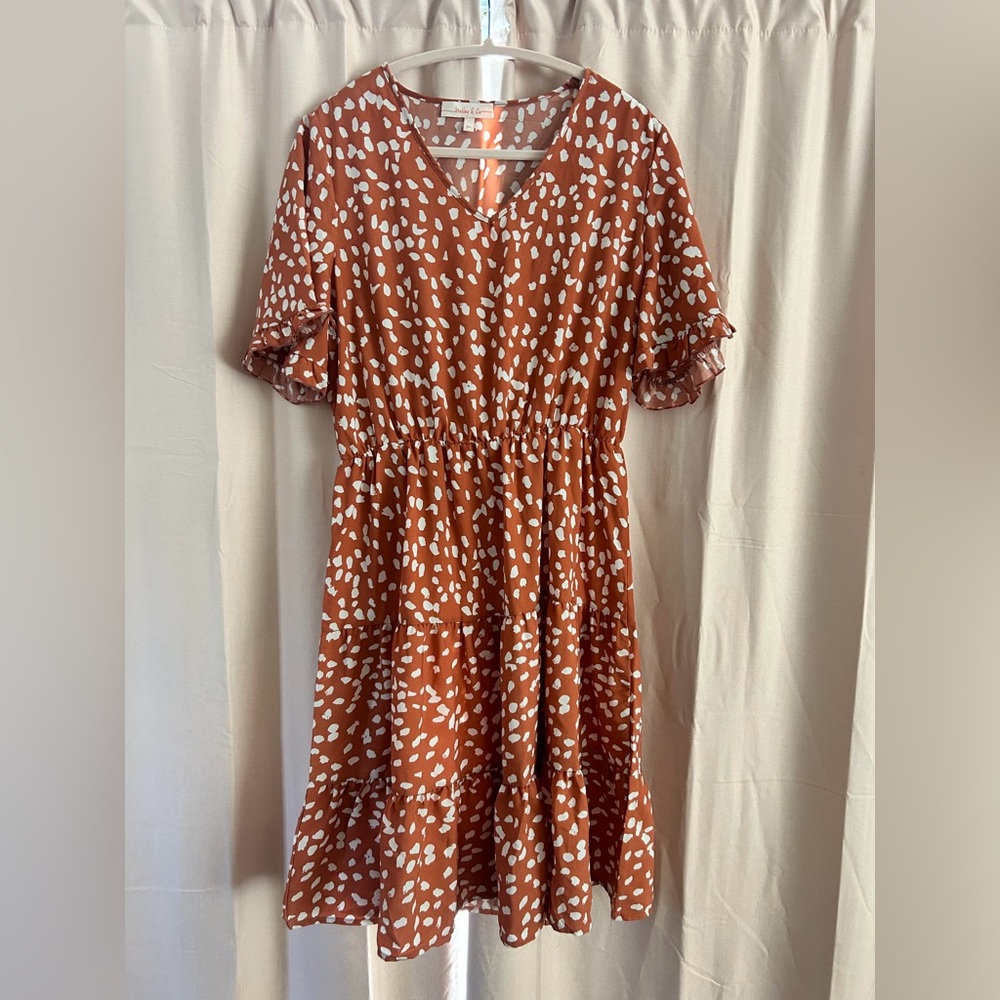 Peach Dot Dress